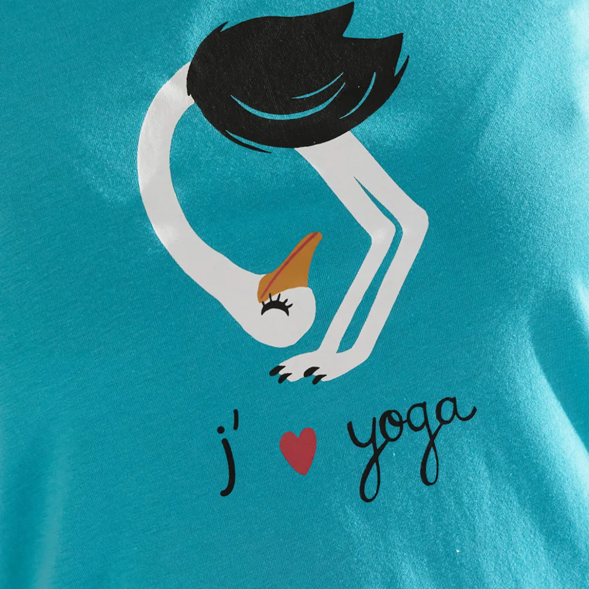 J'aime le yoga Maxi t-shirt bleu azur