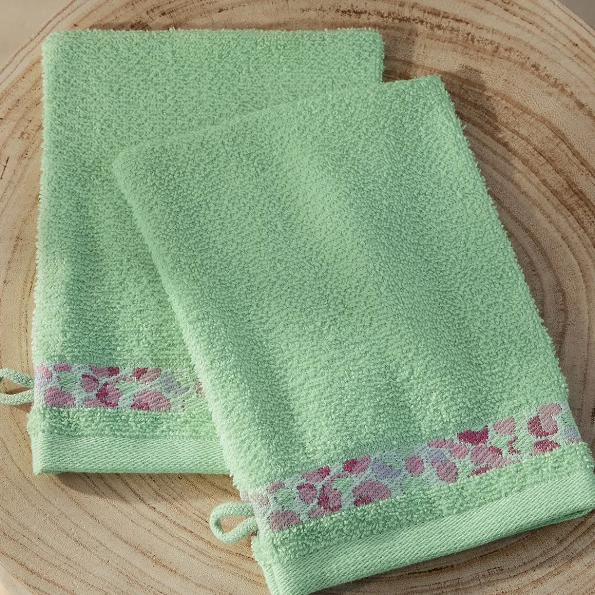 Jardin des peintres 2 gants de toilette