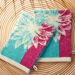 Jardin tropical 2 gants de toilette