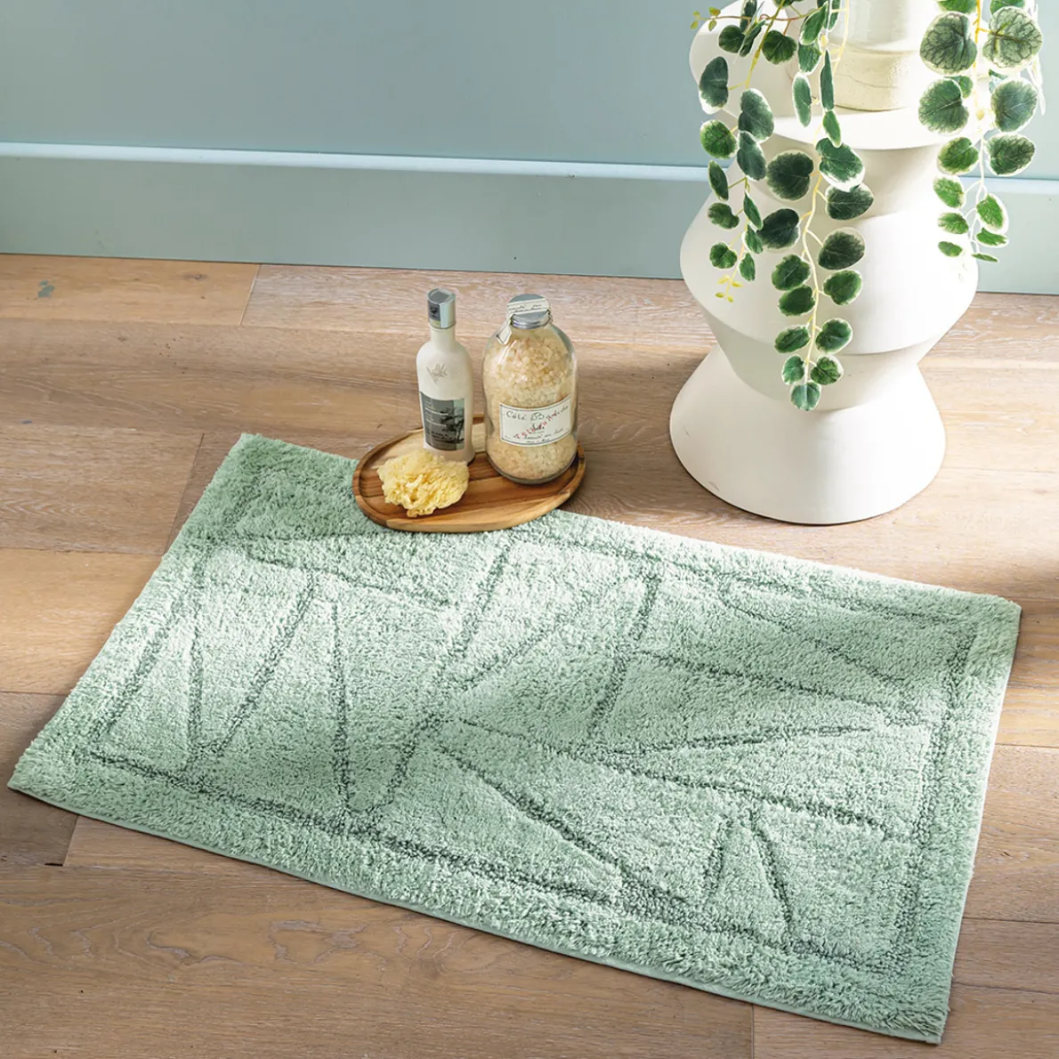 Jeu de lignes Tapis de bain tufté