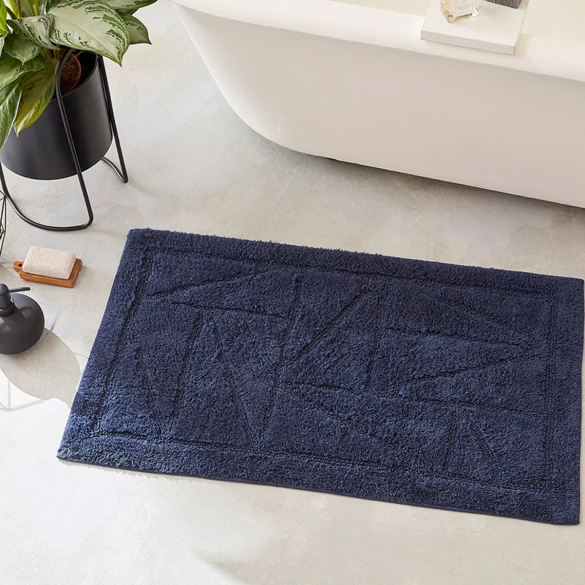 Jeu de lignes Tapis de bain tufté