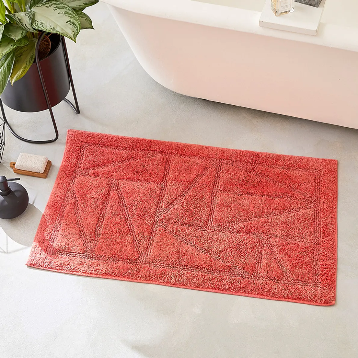 Jeu de lignes Tapis de bain tufté