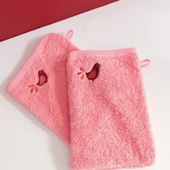 Jolie datcha 2 gants de toilette