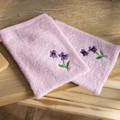 Langage des fleurs 2 gants de toilette
