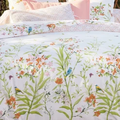 Les oiseaux s'invitent au jardin Linge de lit