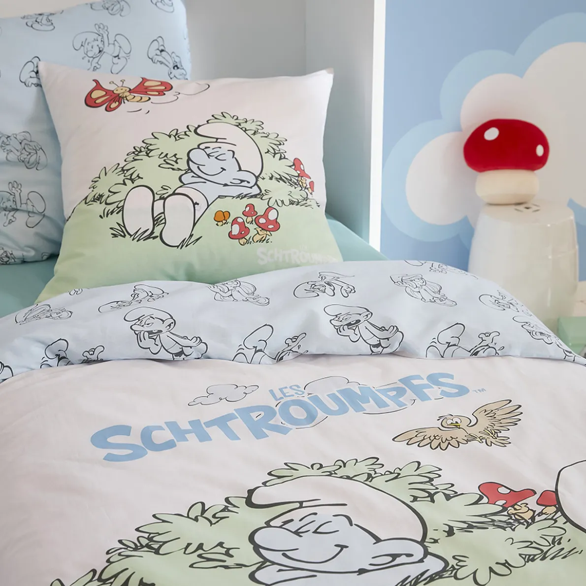 Les schtroumpfs Parure de lit enfant