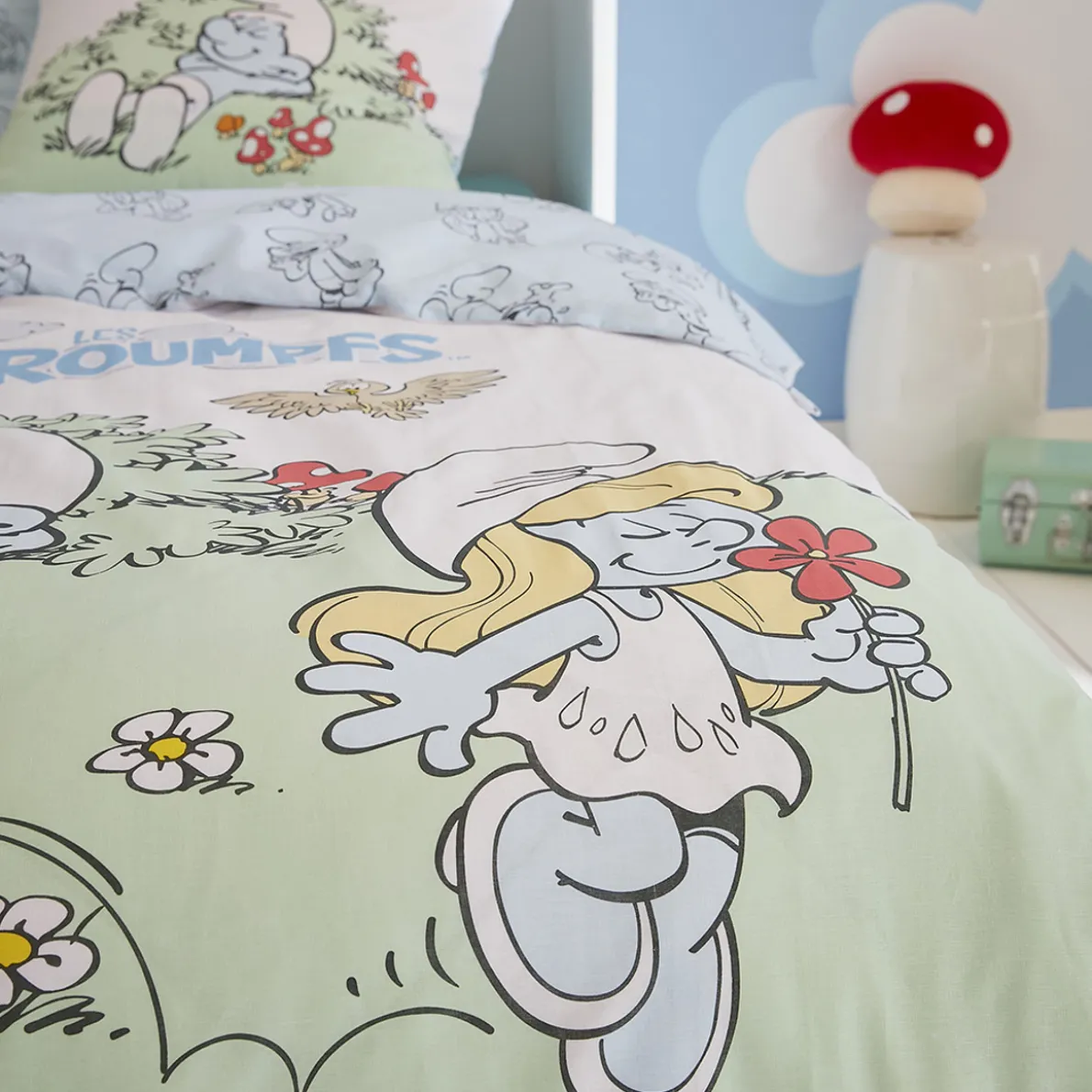 Les schtroumpfs Parure de lit enfant