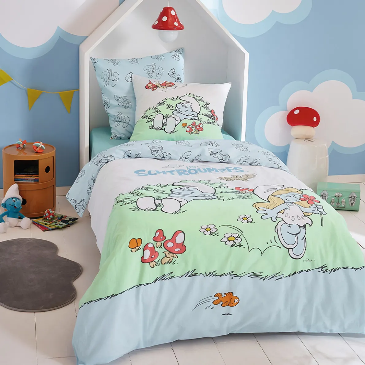 Les schtroumpfs Parure de lit enfant