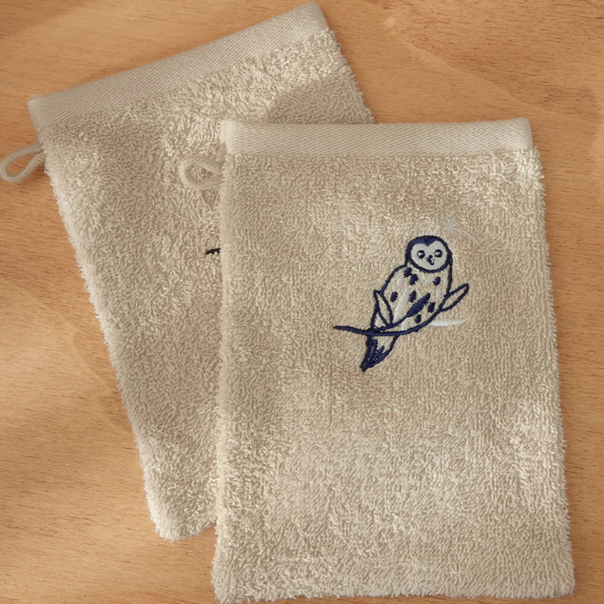Lune scintillante 2 gants de toilette