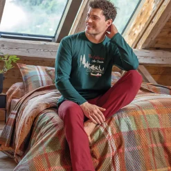 Ma cabane sous les érables Pyjama vert