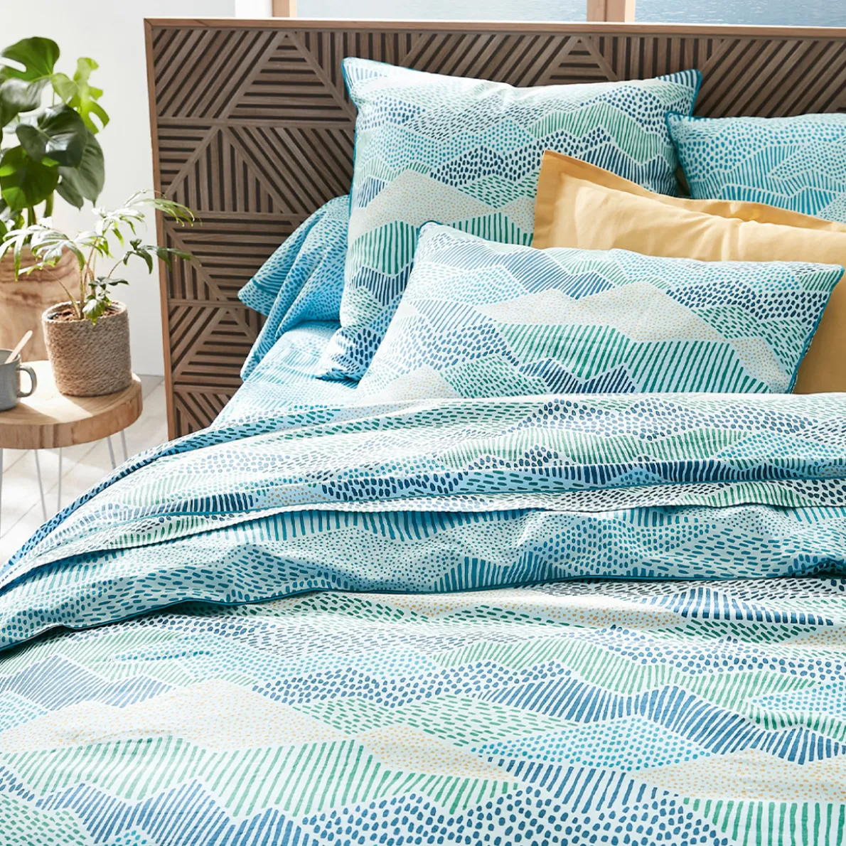 Montagne à l'horizon Drap-housse