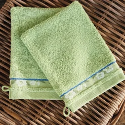 Mésanges et pommiers 2 gants de toilette