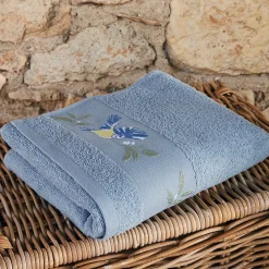 Mésanges et pommiers Serviette de bain