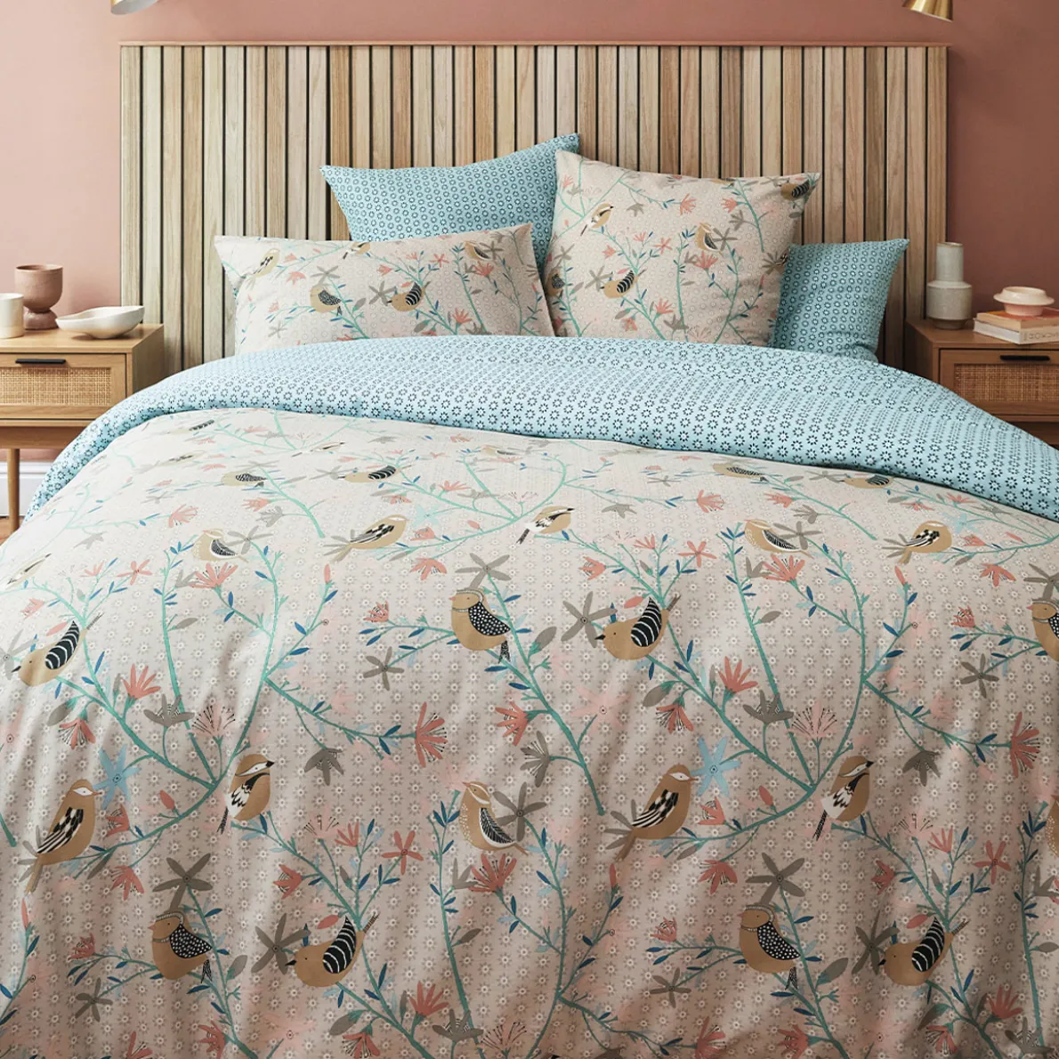Oiseaux graphiques Linge de lit
