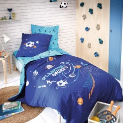 Planètes sports Housse de couette + 1 taie d'oreiller
