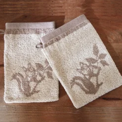Rencontre en forêt 2 gants de toilette
