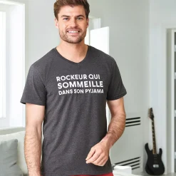 Rockeur dormeur Pyjama short anthracite