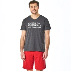 Rockeur dormeur Pyjama short anthracite