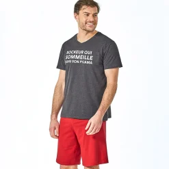 Rockeur dormeur Pyjama short anthracite