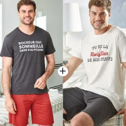 Rockeur dormeur 2 pyjamas shorts