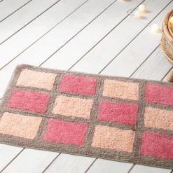 Rose blush Tapis de bain avec ou sans antidérapant