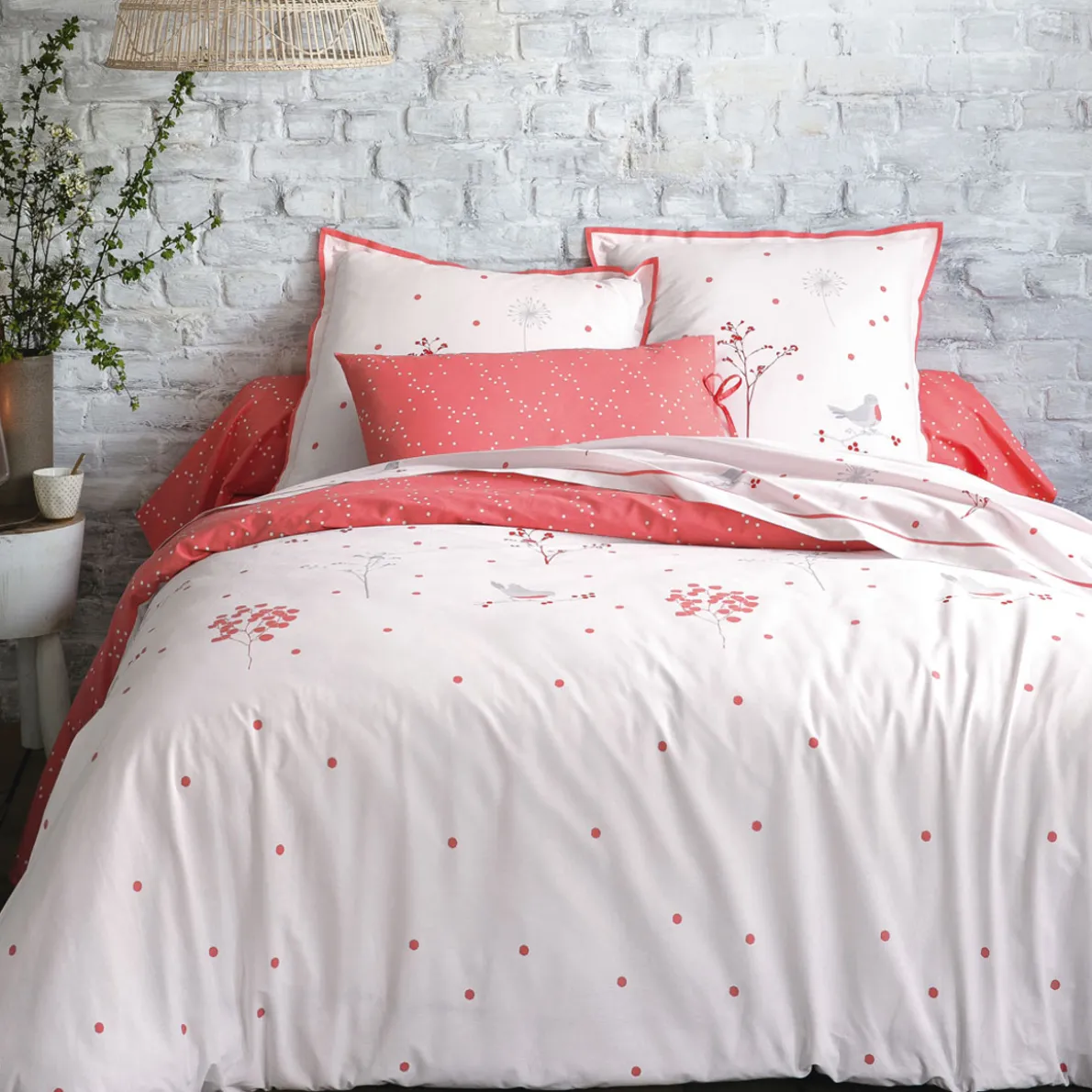 Rouge poète Linge de lit