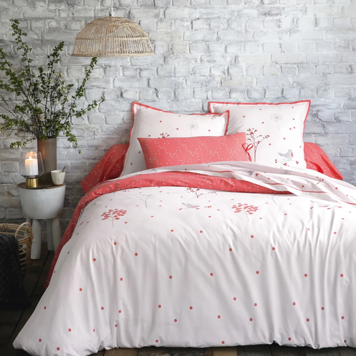 Rouge poète Linge de lit