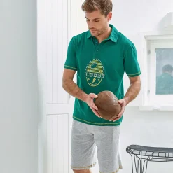 Rugby en folie Pyjama short vert foncé