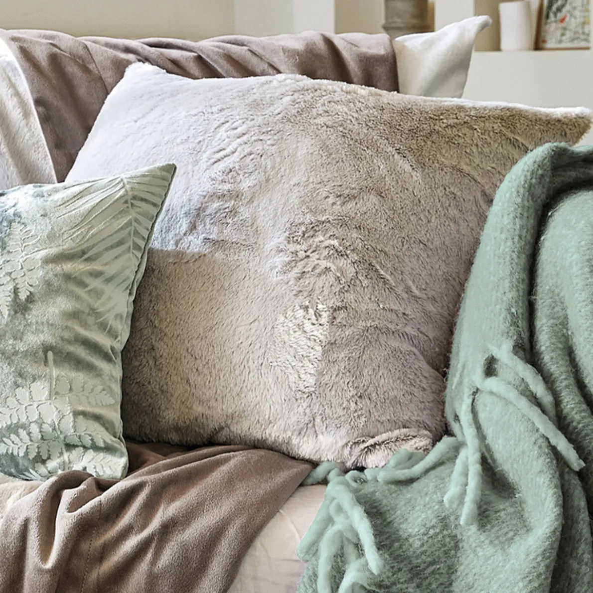 Rêve de fourrure Housse de coussin