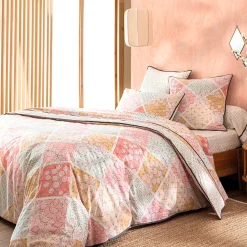 Sashiko en fleurs Housse de couette