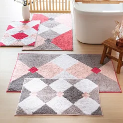 Sashiko en fleurs Tapis de bain tufté