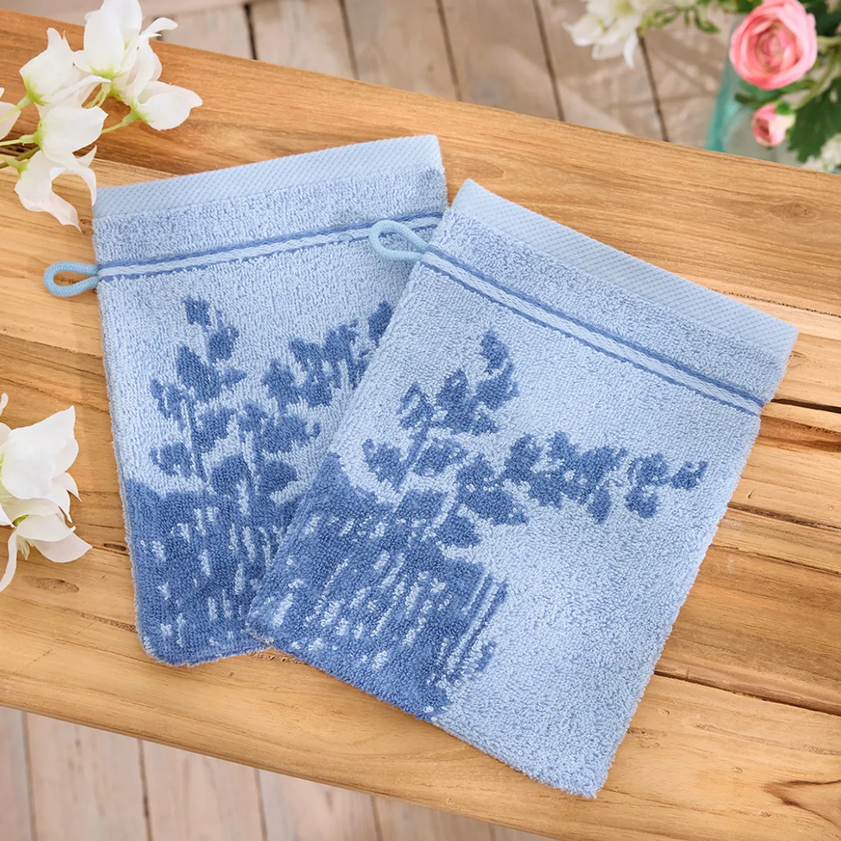 Secrets du jardin 2 gants de toilette