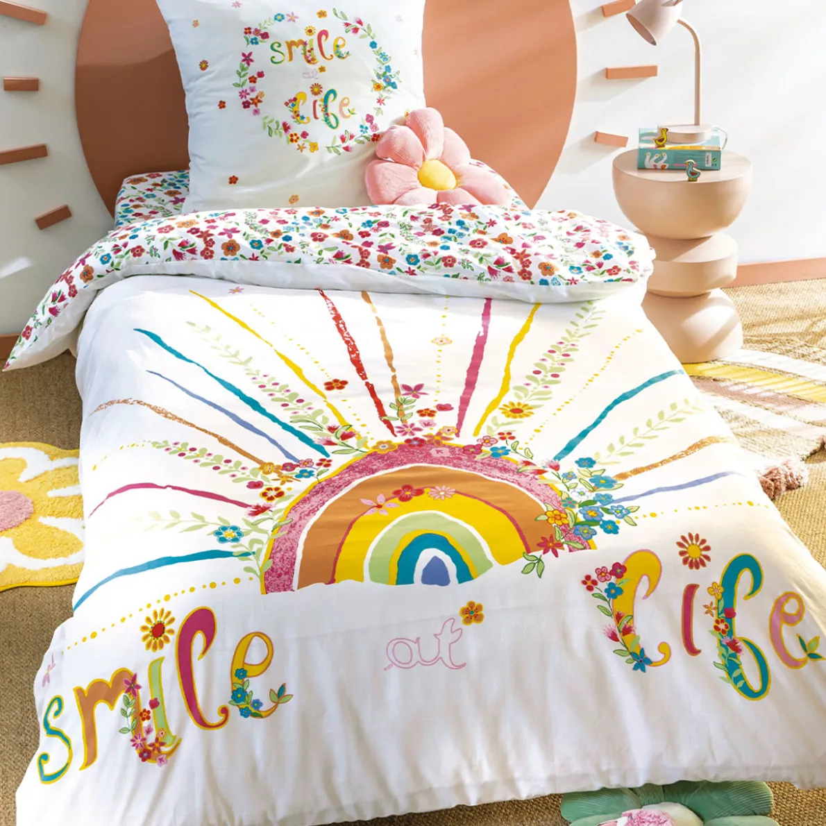 Smile at life Housse de couette