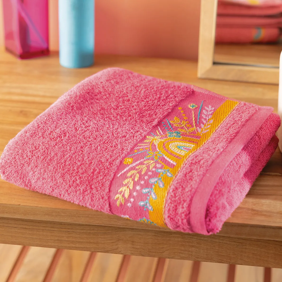 Smile at life Serviette de bain