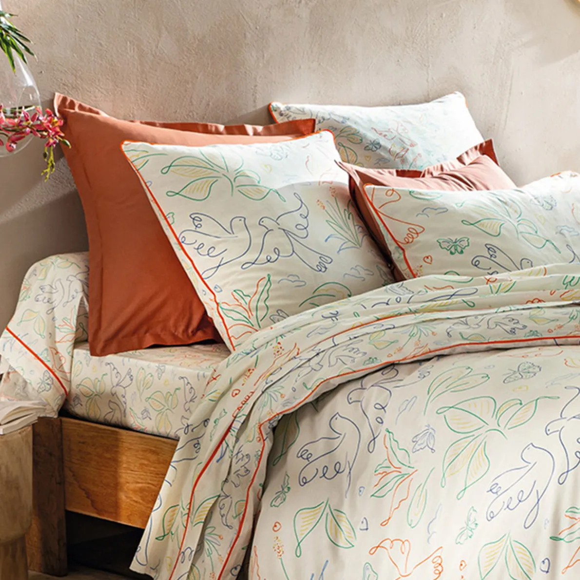 Un amour de colombes Linge de lit