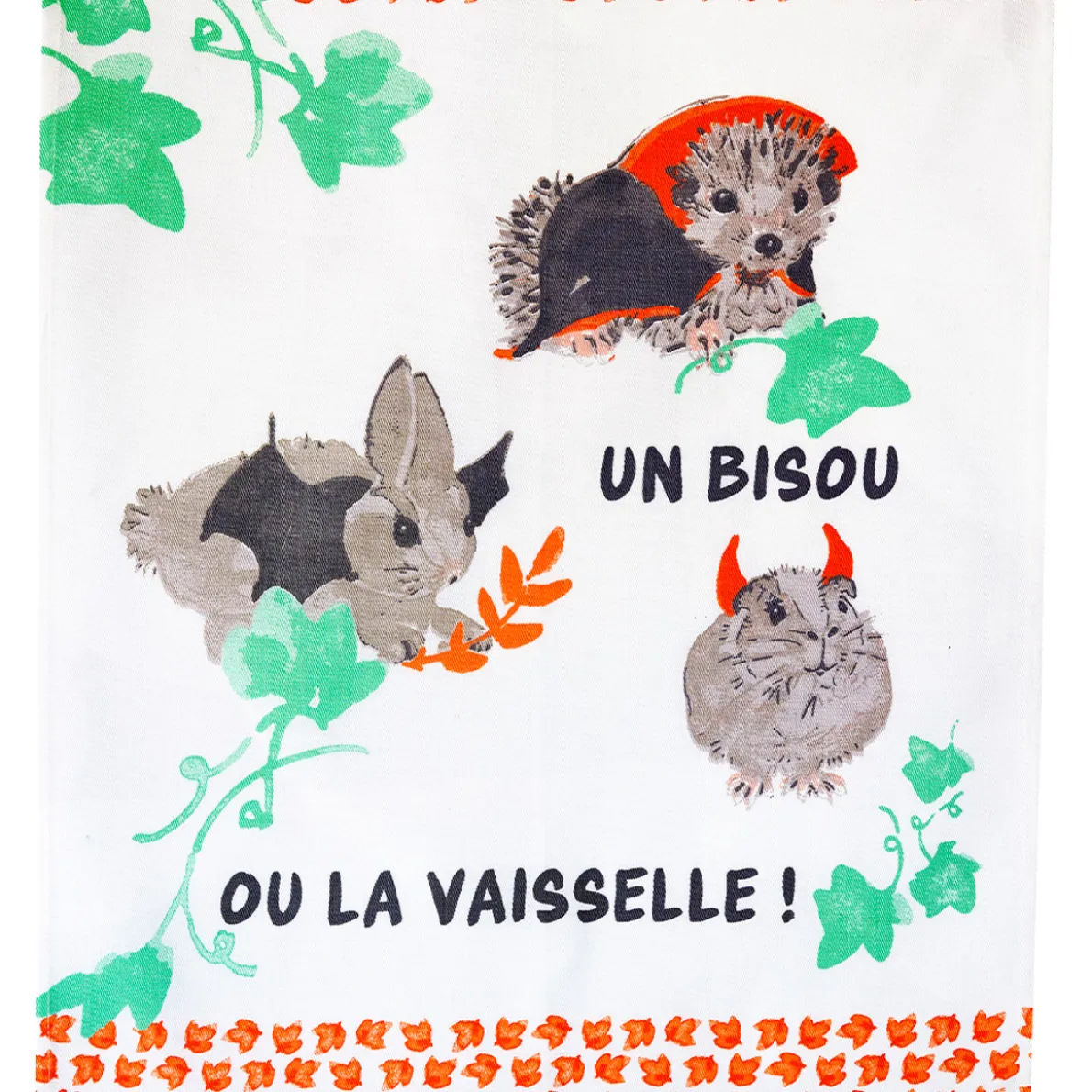 Un bisou ou la vaisselle ! 3 torchons