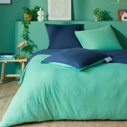 Uni jersey Housse de couette et taie d'oreiller