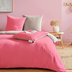 Uni jersey Housse de couette et taie d'oreiller
