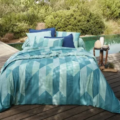Variations turquoise Housse de couette