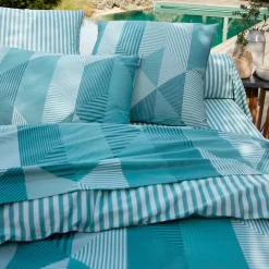 Variations turquoise Linge de lit