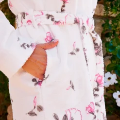 Voile de camélia Peignoir à capuche