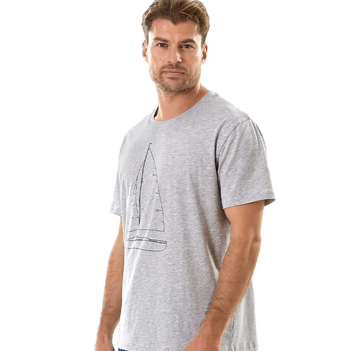 Voile à tribord T-shirt gris