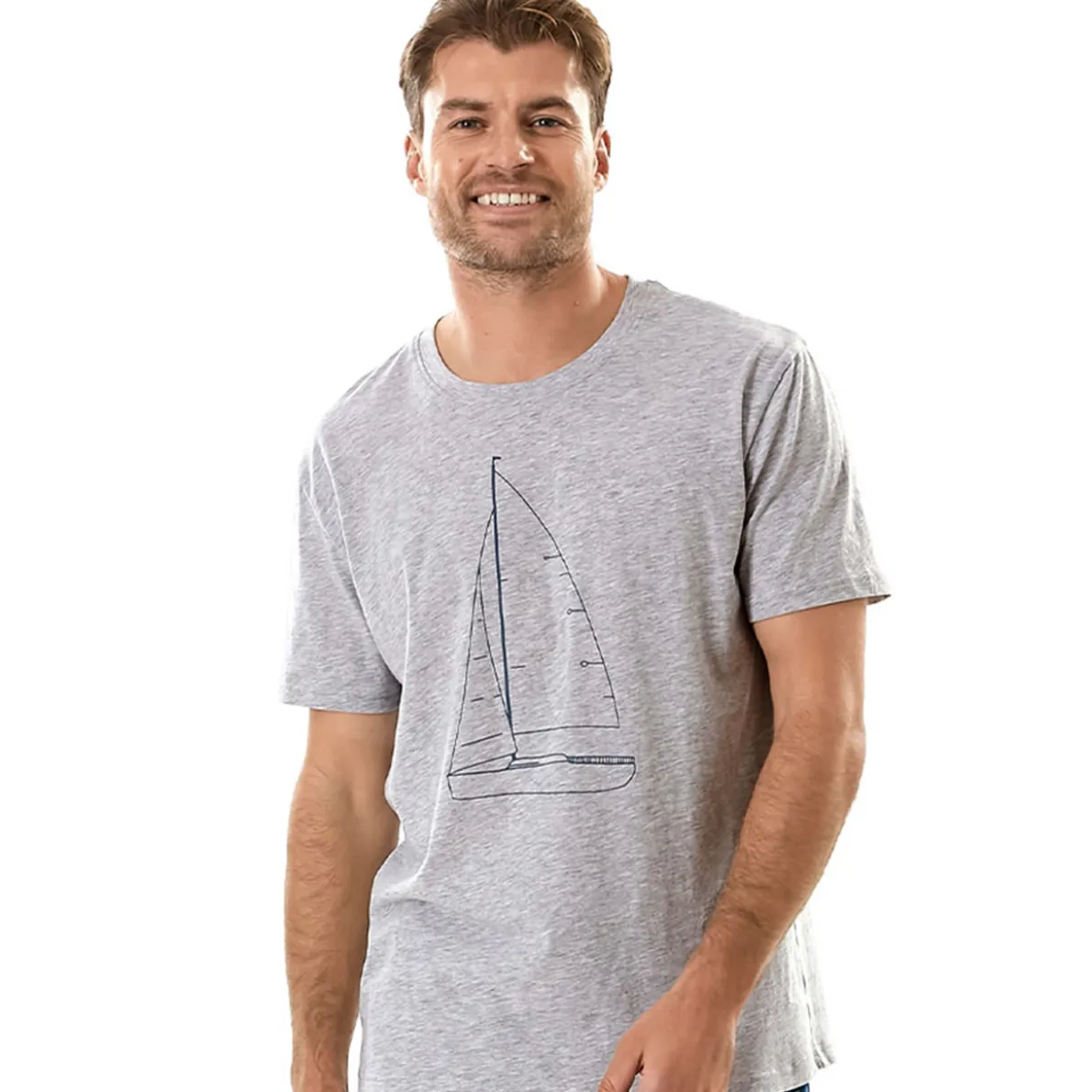 Voile à tribord T-shirt gris