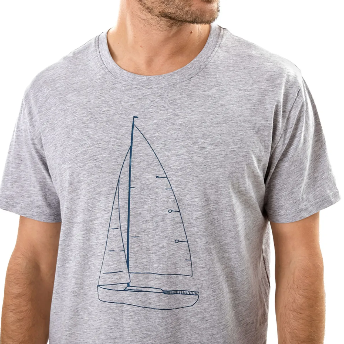 Voile à tribord T-shirt gris